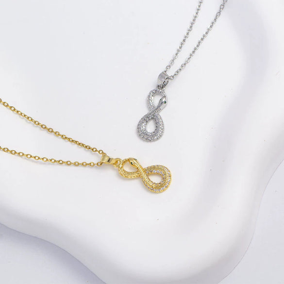 Necklace Copper Mixed Gemstone Setting Animal Zodiac Electroplating O Word Chain Jewelry For Women