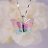 Necklace Copper Mixed Gemstone Setting Electroplating Animal Insect Butterfly Jewelry For Women