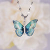 Necklace Copper Mixed Gemstone Setting Electroplating Animal Insect Butterfly Jewelry For Women