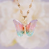 Necklace Copper Mixed Gemstone Setting Electroplating Animal Insect Butterfly Jewelry For Women