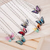 Necklace Copper Mixed Gemstone Setting Electroplating Animal Insect Butterfly Jewelry For Women