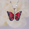 Necklace Copper Mixed Gemstone Setting Electroplating Animal Insect Butterfly Jewelry For Women