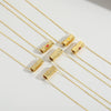 Necklace Copper Mixed Gemstone Setting Geometric Electroplating Simple Style For Women