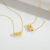 Necklace Copper Mixed Gemstone Setting Geometric Electroplating Simple Style For Women