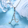 Necklace Copper Mixed Gemstone Setting Geometric Letters Style Zirconia