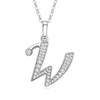 Necklace Copper Mixed Gemstone Setting Geometric Letters Style Zirconia