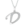 Necklace Copper Mixed Gemstone Setting Geometric Letters Style Zirconia