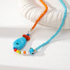 Necklace Copper Natural Baroque Pearl Animal Zodiac Electroplating Multipendant Minimalist Style