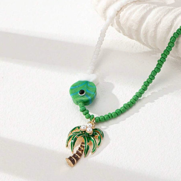 Necklace Copper Natural Baroque Pearl Animal Zodiac Electroplating Multipendant Minimalist Style