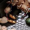 Necklace Copper Natural Baroque Pearl Heart Zircon Multipendant Geometric Electroplating