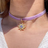 Necklace Copper Opal Micro Inlaid Zircon Geometric Star Pendant Retro Literature And Art Style For Women