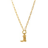 Necklace Copper Pendant Fivepointed Star Cowboy Hat Boots Zircon Gold Electroplating