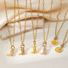 Necklace Copper Pendant Fivepointed Star Cowboy Hat Boots Zircon Gold Electroplating