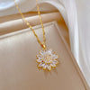 Necklace Copper Pendant Stainless Steel Chain Geometric Style Electroplating For Women