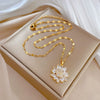 Necklace Copper Pendant Stainless Steel Chain Geometric Style Electroplating For Women