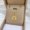 Necklace Copper Pendant Stainless Steel Chain Heart Crown Geometric Light Luxury Elegant Gorgeous Unisex
