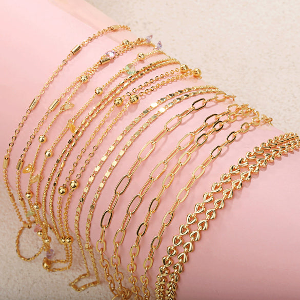 Necklace Copper Plated Artificial Crystal Heart Shape Geometric Sweet Style Electroplating For Women