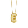 Necklace Copper Plated 18K Gold With Letter Pattern Box Chain Minimalist Style