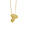Necklace Copper Plated 18K Gold With Letter Pattern Box Chain Minimalist Style