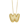 Necklace Copper Plated 18K Gold With Letter Pattern Box Chain Minimalist Style