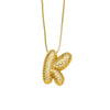 Necklace Copper Plated 18K Gold With Letter Pattern Box Chain Minimalist Style