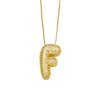 Necklace Copper Plated 18K Gold With Letter Pattern Box Chain Minimalist Style