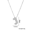 Necklace Copper Plated Real Gold Micro Inlaid Zircon Geometric Balloon Letter Pendant Simple Style