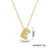 Necklace Copper Plated Real Gold Micro Inlaid Zircon Geometric Balloon Letter Pendant Simple Style
