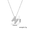 Necklace Copper Plated Real Gold Micro Inlaid Zircon Geometric Balloon Letter Pendant Simple Style