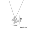 Necklace Copper Plated Real Gold Micro Inlaid Zircon Geometric Balloon Letter Pendant Simple Style