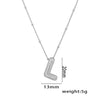 Necklace Copper Plated Real Gold Micro Inlaid Zircon Geometric Balloon Letter Pendant Simple Style