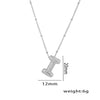 Necklace Copper Plated Real Gold Micro Inlaid Zircon Geometric Balloon Letter Pendant Simple Style
