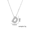 Necklace Copper Plated Real Gold Micro Inlaid Zircon Geometric Balloon Letter Pendant Simple Style