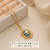 Necklace Copper Plated With Real Gold Freshwater Pearls Geometric Flower Leaf Pattern Electroplating Light Luxury Niche Clavicle Chain For Women French Retro Style