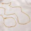 Necklace Copper Plated With Real Gold Minimalist Style Regular Chain