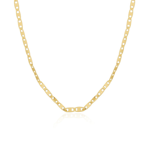 Necklace Copper Plated With Real Gold Minimalist Style Regular Chain