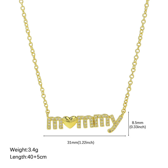 Necklace Copper Real Gold Electroplating O Word Chain Style For Women
