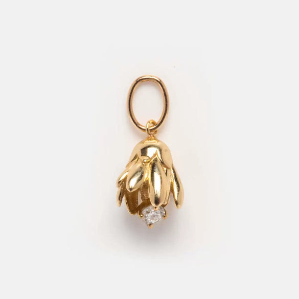 Necklace Copper Real Gold Plated Flower Rhinestones Electroplating