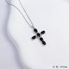 Necklace Copper Titanium Steel Electroplated Mixed Gemstone Pendant Simple O Word Chain Jewelry For Women
