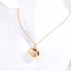 Necklace Copper Titanium Steel Geometric Heart Doublesided Album Photo Box Woolen Water Wave Chain 18K Gold Plated