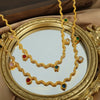 Necklace Copper 316L Stainless Steel Geometric Wave Pattern Diamond Styling For Women