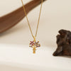 Necklace Copper Titanium Steel Star Heart Shape Bow Electroplating Women's Niche Light Luxury Pendant Accessories Clavicle Chain