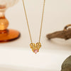 Necklace Copper Titanium Steel Star Heart Shape Bow Electroplating Women's Niche Light Luxury Pendant Accessories Clavicle Chain