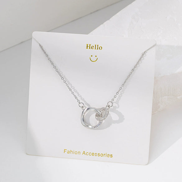 Necklace Copper Titanium Steel Star Heart Shape Bow Electroplating Women's Niche Light Luxury Pendant Accessories Clavicle Chain