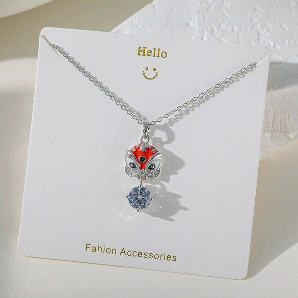 Necklace Copper Titanium Steel Star Heart Shape Bow Electroplating Women's Niche Light Luxury Pendant Accessories Clavicle Chain