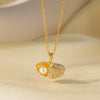Necklace Copper Titanium Steel Star Heart Shape Bow Electroplating Women's Niche Light Luxury Pendant Accessories Clavicle Chain