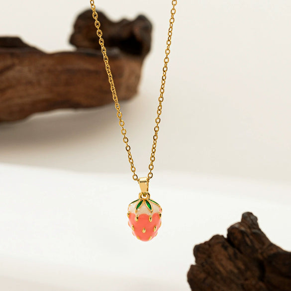 Necklace Copper Titanium Steel Star Heart Shape Bow Electroplating Women's Niche Light Luxury Pendant Accessories Clavicle Chain