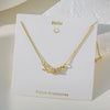 Necklace Copper Titanium Steel Star Heart Shape Bow Electroplating Women's Niche Light Luxury Pendant Accessories Clavicle Chain