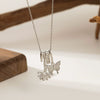 Necklace Copper Titanium Steel Star Heart Shape Bow Electroplating Women's Niche Light Luxury Pendant Accessories Clavicle Chain