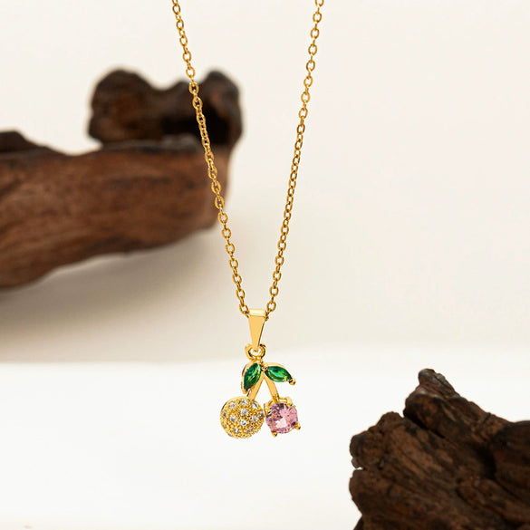 Necklace Copper Titanium Steel Star Heart Shape Bow Electroplating Women's Niche Light Luxury Pendant Accessories Clavicle Chain